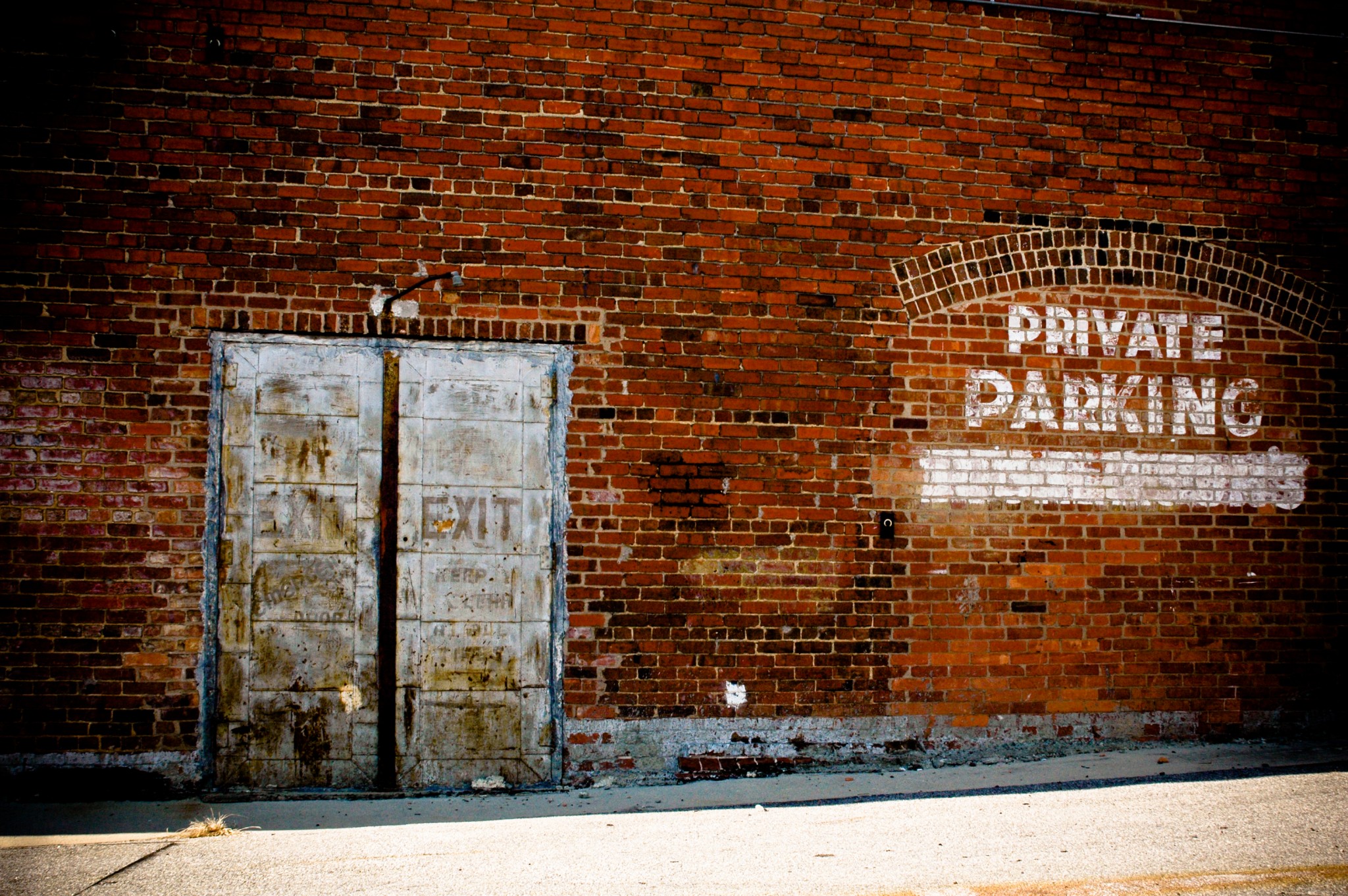 public-domain-images-free-stock-photos-brick-wall-rustic-old-metal-doors-private-parking