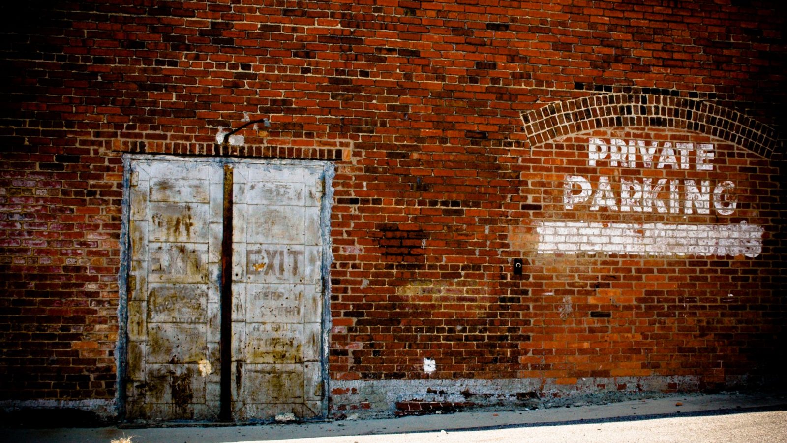 public-domain-images-free-stock-photos-brick-wall-rustic-old-metal-doors-private-parking